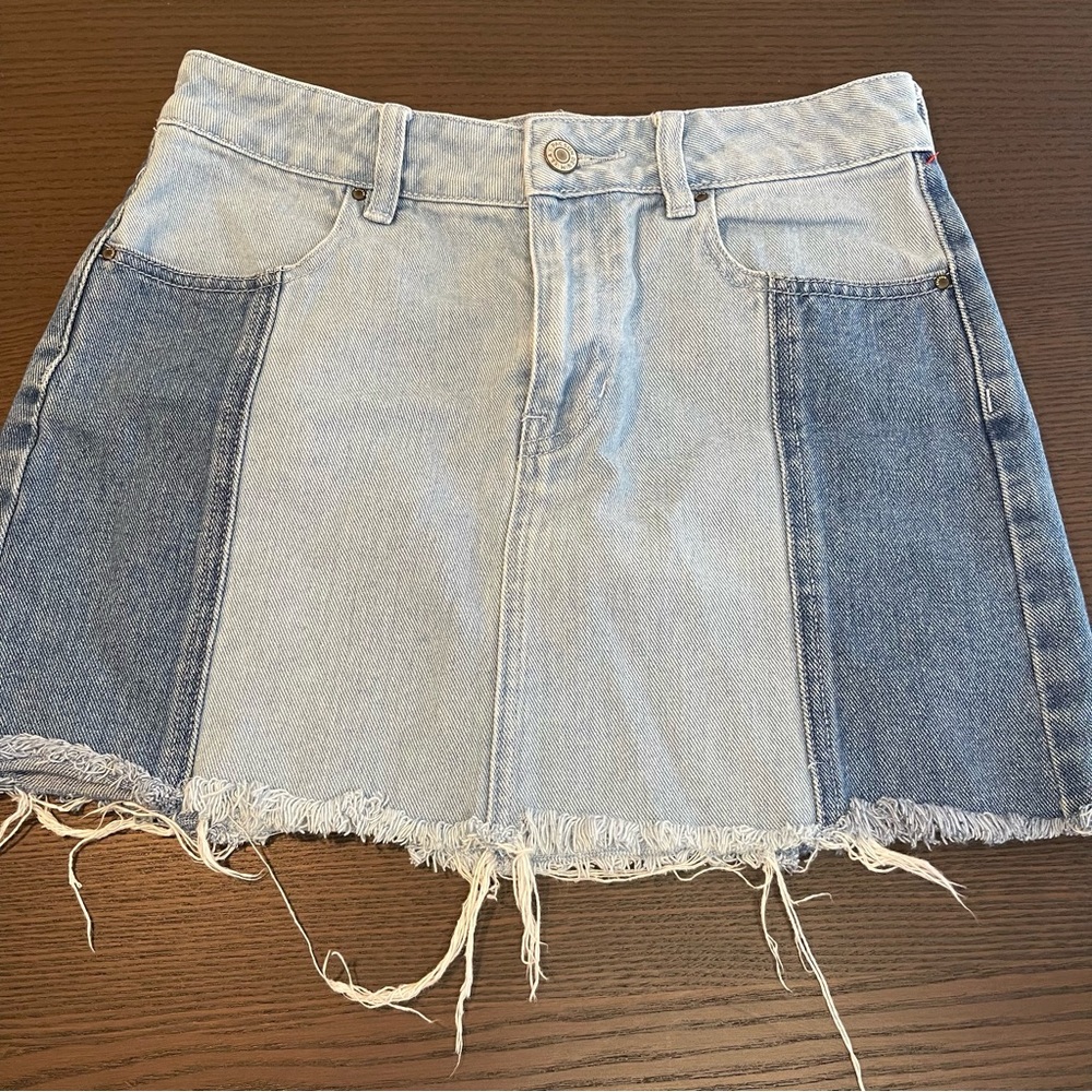 PacSun Denim Patchwork Skirt